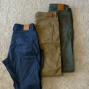 DUER Men's Pants - Blue, Tan, and Green